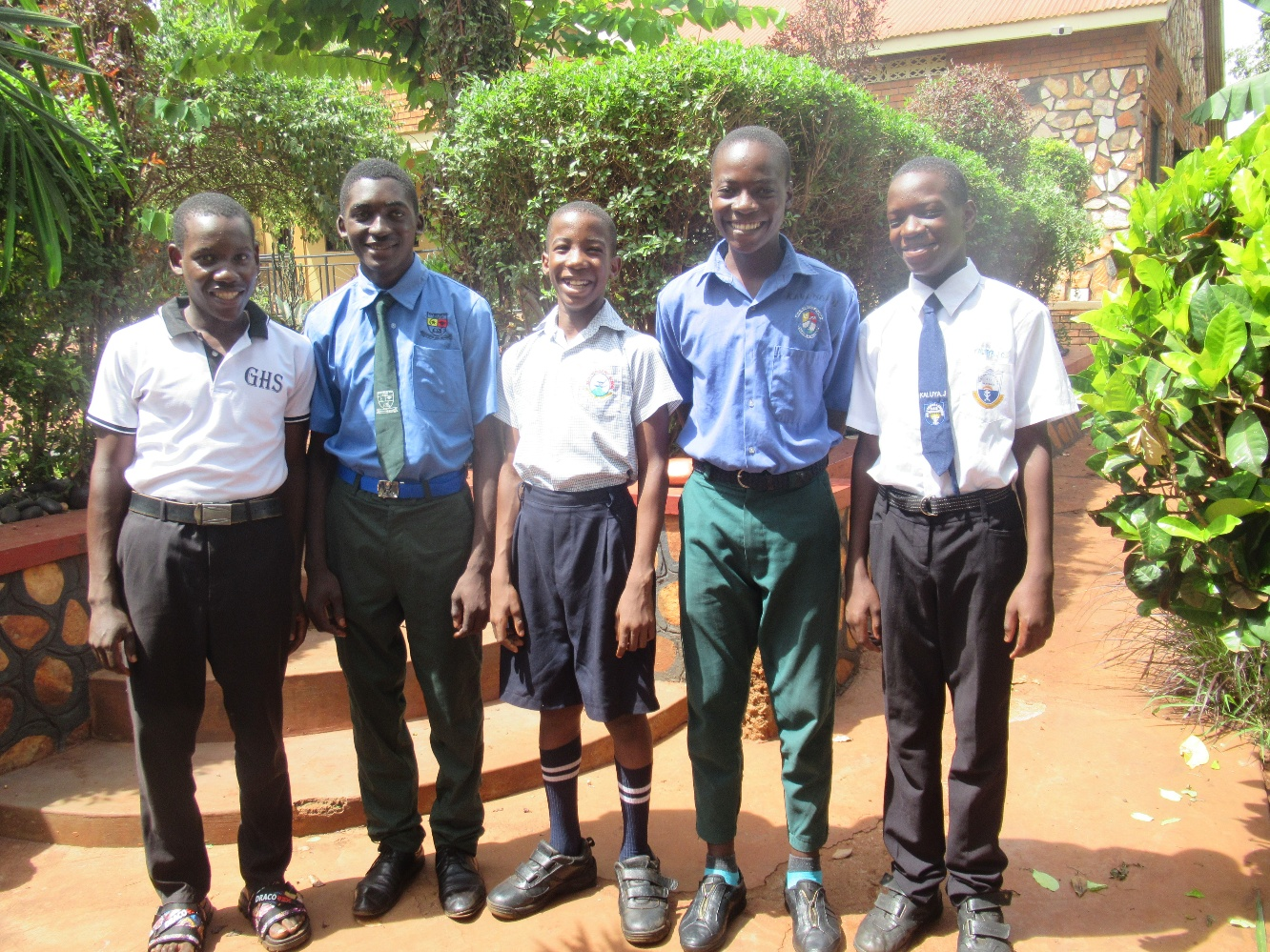Sam, Meddie, Eli, Badru, and Brain Pictured clockwise, from student’s right to left