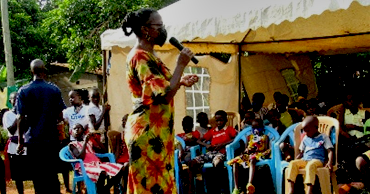 Our Director, Anne Muyanga, Speaking at a Wanyange Community Gathering